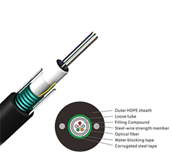 2-24 Core GYXTW Uni-Tube Outdoor Fiber Optic Cable for Communication