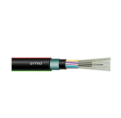 Underground 24 Core G652D Double PE Jacket Optic Fiber Cable GYTY53