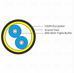 G652D 2 Core Armoured Cable GJYWFJH FTTA Optic Fiber Cable