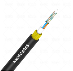 24 Core G652D Span 100M HDPE Jacket Kevlar Yarn ADSS Fiber Cable