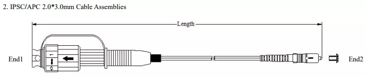 IP68防水Mini SC APC 1F G657A2光纤引入电缆尾纤100M 1
