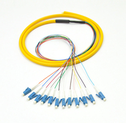 LC UPC 12 Core Bundled Optic Fiber Patch Cord