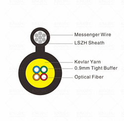 4 Core G657A 900um Tight Buffer Figure 8 Aerial Drop Cable