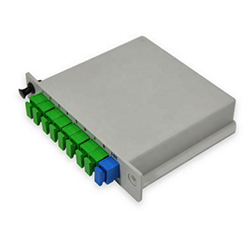1x8 PLC Splitter SC APC Connectors Fiber Optic Cassette