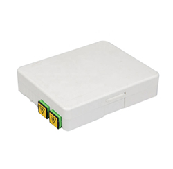 Small Desktop FTTH 2 Port ABS PC Fiber Optic Outlet Box