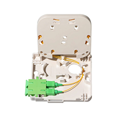 Fiber Optic Faceplate 2 Port FTTH Fiber Optic Wall Mount Termination Box