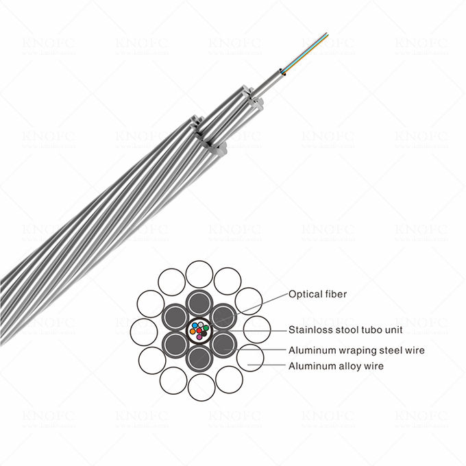 G652D Wiring Aerial Cable 12 Core OPGW Fiber Optic Cable 0