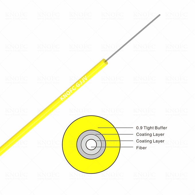 GJJV Tight Buffer 900um 0.9mm SM Fiber Optic Cable 0