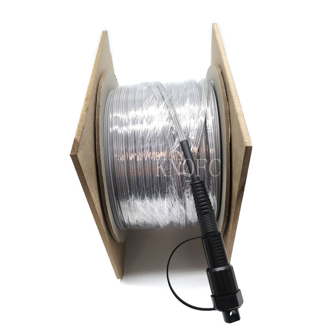 Grey Mini SC APC Drop Fiber Pigtail Fiber Optic Cable Assemblies 1