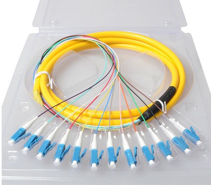 LC UPC 12 Core Bundled Optic Fiber Patch Cord 0