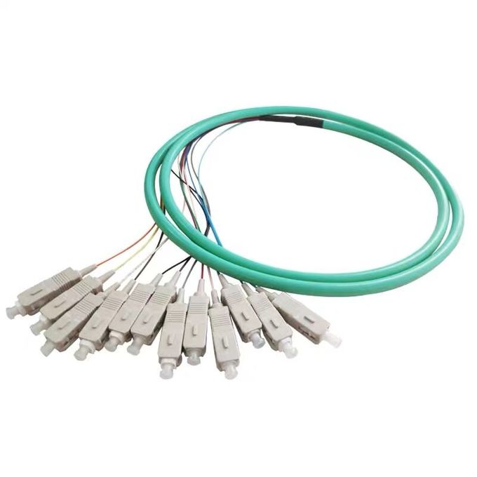 LC 12 Core 50/12 Multimode 1M 1.5M OM3 Fiber Optic Pigtail 0