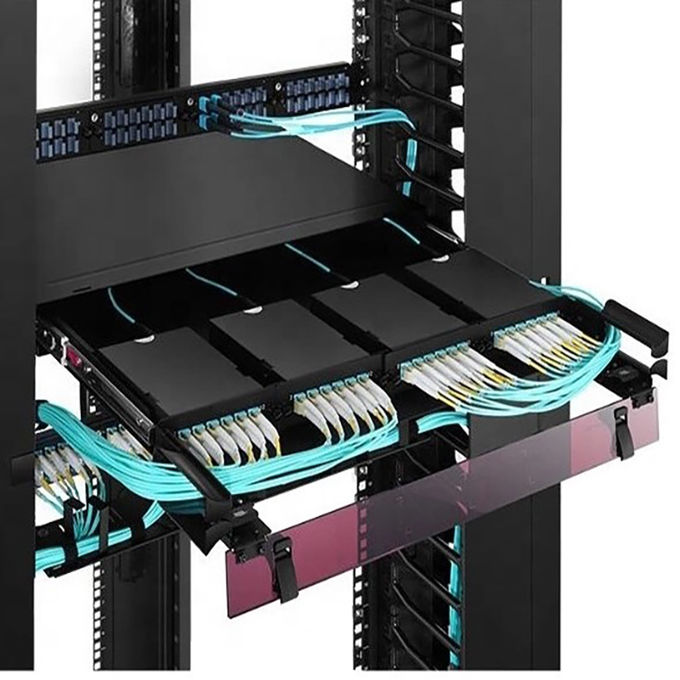 24 Core MTP MPO Cassettes 8 Port Fiber Optic Patch Panel 0