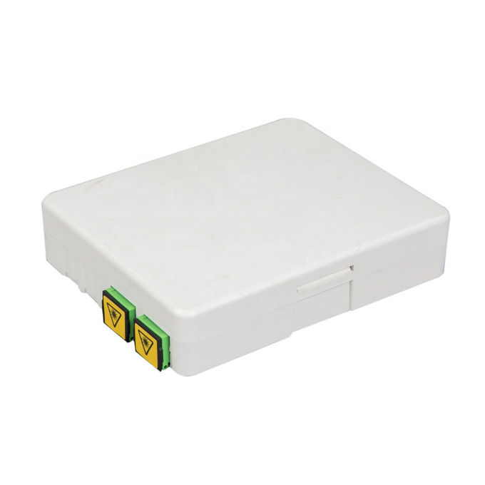 Small Desktop FTTH 2 Port ABS PC Fiber Optic Outlet Box 0