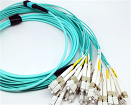 MPO-LC双工3.0mm OM3分支电缆MTP MPO跳线
