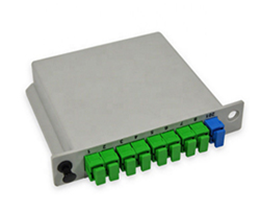 1x8 PLC分离器SC APC连接器光纤盒