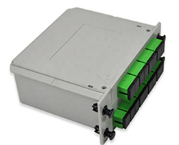 SC APC机架安装连接器盒式1X16 PLC分线盒